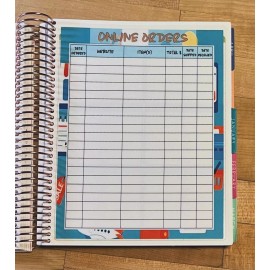 Handmade Online Shopping Order Tracker Two Sided Dashboard 4 use w Erin Condren Planner-
