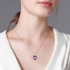 Q&D&S Crystal Urn Necklace for Ashes, Heart Birthstone Memorial Cremation