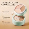 Tri-Color Concealer Palette, Natural Coverage, Precise Skin Tone Matching, Easy