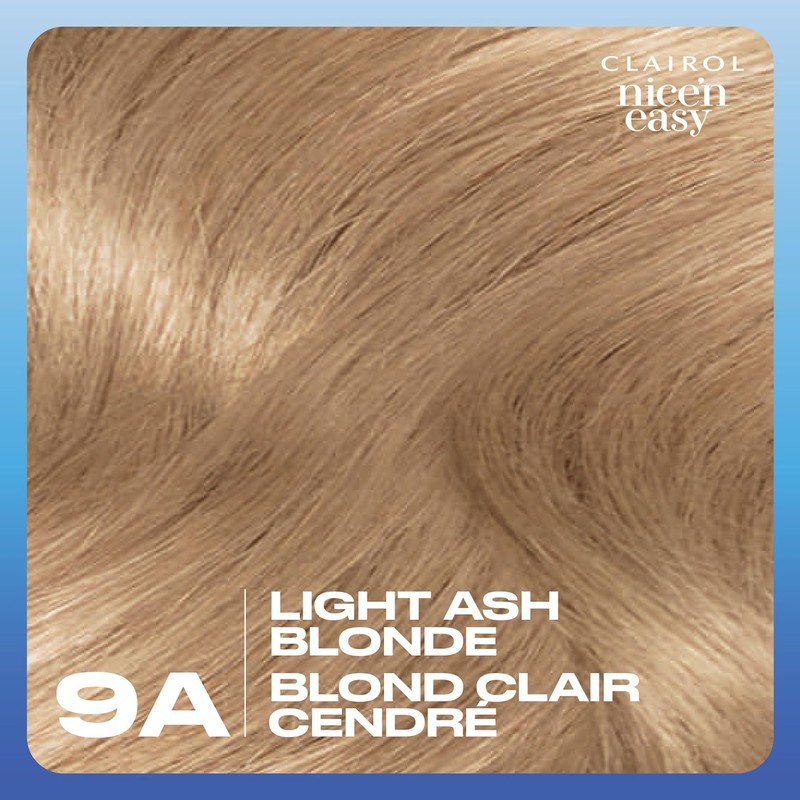 Clairol Nice'n Easy Permanent Hair Dye, 9A Light Ash Blonde