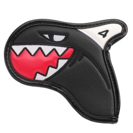 SHABIER Black 9pcs Golf Iron Head Covers Magnic Closure with Shark Design Iron Headovers Wedges Covers 4-9 ASP