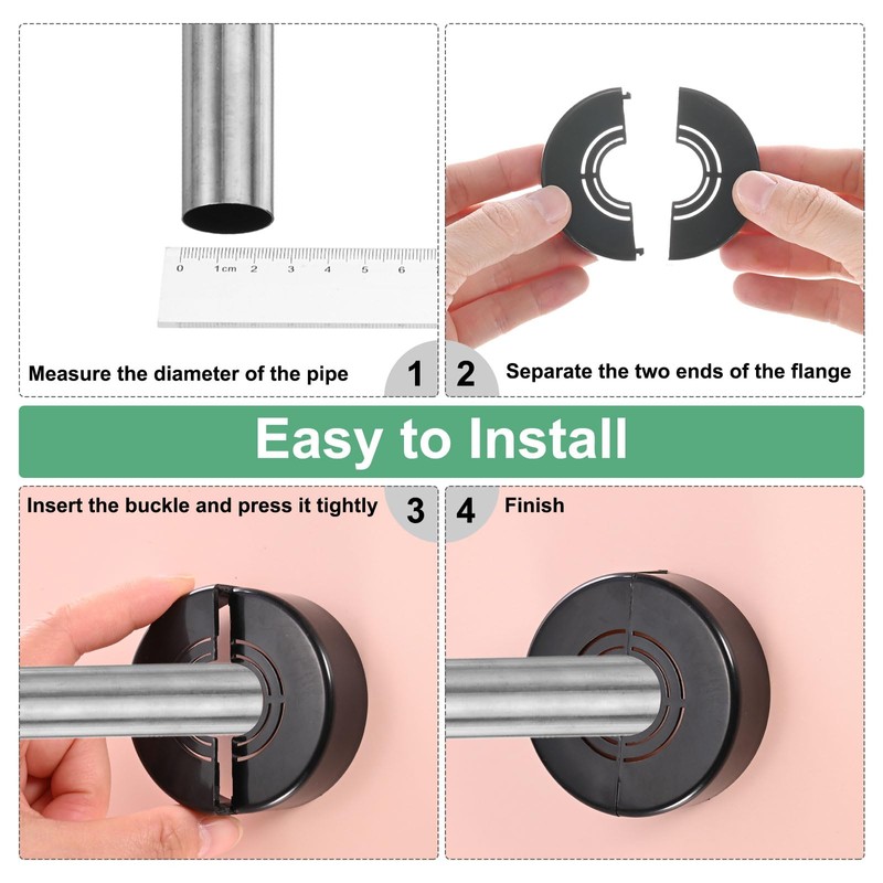 M METERXITY 2-Pack Cuttable Wall Split Flange, for 0.8/1/1.2 Inch(20/25/32mm)