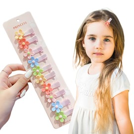 ZKGYUS Pack of 10 Baby Hair Clips, Hair Clips Girls, Flower Hair Clip Children, Cute Flower Hair Pins Baby, Flower Hair Pins Hair Accessories for Baby Girls