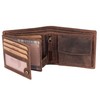 Benthill Men's Genuine Leather Wallet with RFID Protection, Dark Brown