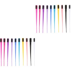 FOMIYES 2sets Multi-use Eyebrow Brush Comb Spoolie Set Double-headed Brow Grooming Tools Perfect for Beauty Routine 10pcs*2