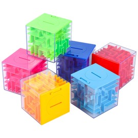 6PACK Money Maze Puzzle Box, Twister.CK Unique Money Gift Holder Box, Fun Maze Puzzle Games for Kids and Adult Birthday