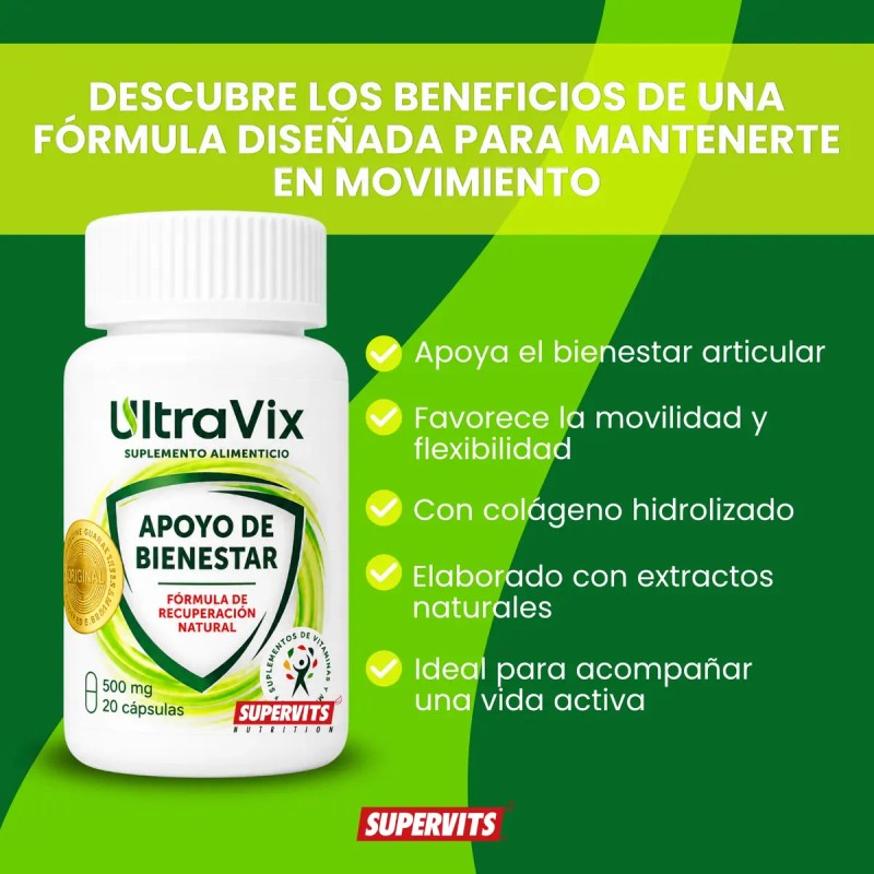 Supervits Pack Ultravix Mejora Articulaciones Caps Sabor
