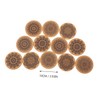 GRIRIW 1 Set Creative Nordic Round Wooden Coasters Decorative Heat