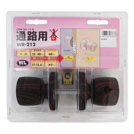 COW WR-212 Door Knob, For Passage, 261-11-O, Backset, 2.4 inches (60 mm), Lock, Private Room, Remodeling