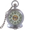 OGLE Waterproof Silver Magnifier Luminous Chain Fob Self Winding Automatic