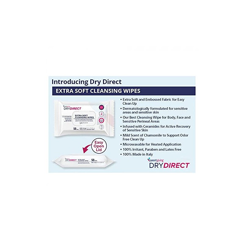 Dry Direct Extra Soft Cleansing Wipes (Pack of 50) by