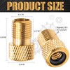 MEAJOO 2PCS Brass Presta Valve Adapter, Convert Presta to Schrader