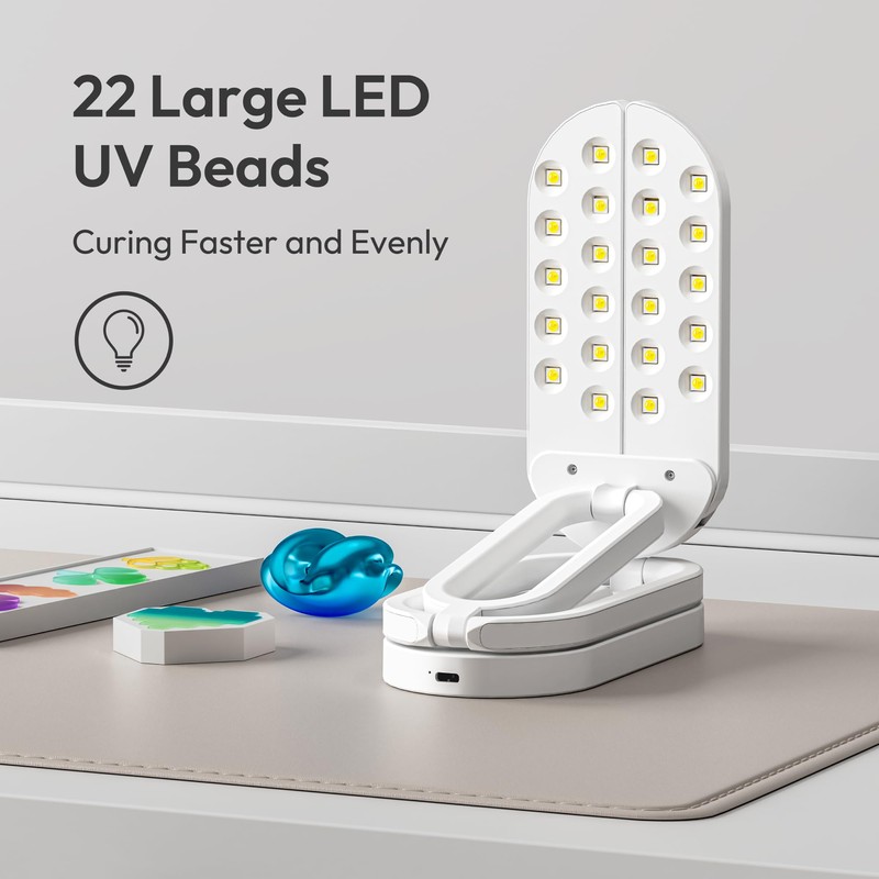 Winartton - Luz UV plegable para curado de resina
