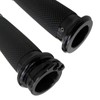 Universal Motorcycle Handle Bar Hand Grips Black/Chrome Replacement for Harley