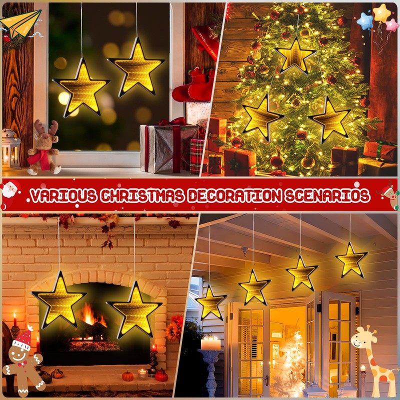 ELKTRY Suction Cup Christmas Lights