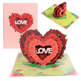 Pop Up Valentines Day Cards Layers Of Love 3D Funny Greeting Cards Valentines Day Cards Birthday Pop Up Card for Her Women Wife Sister Mom Friend Boys Girls with Envelope