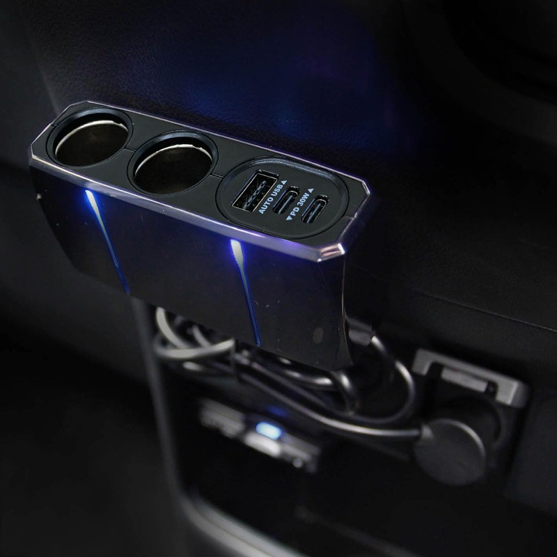 Kashimura NKX-240 USB PD30W Compatible Extension Socket, 2 - Separate