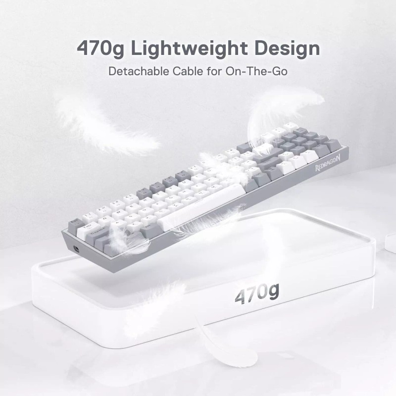 Redragon K628 Pollux 75% Wired RGB Gaming Keyboard, 78 Keys,
