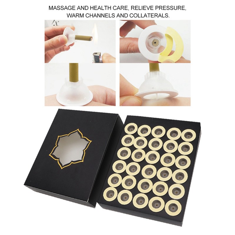 60pcs/box Moxa Stick Moxa Roll Sticker Moxibustion Massage Home Tool