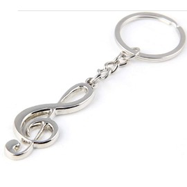 RK gifts Musical Note Treble Clef Metal keyring Guitar Instrument (UK Seller)