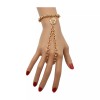 Unbranded Women Gold Metal Hand Chain Charm Lion Wrist Bracelet