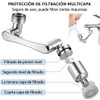 2 Piezas, Aireador Extensor De Grifo Giratorio De 1080 °,