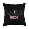 Lash Babe Lash Artist Eyelash Lash Tech Throw Pillow