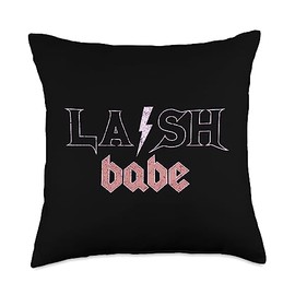 Lash Babe Lash Artist Eyelash Lash Tech Throw Pillow