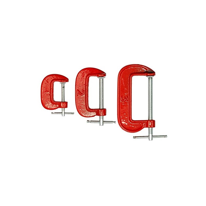 Screw Clamp Set of 3 25 mm, 50 mm, 75