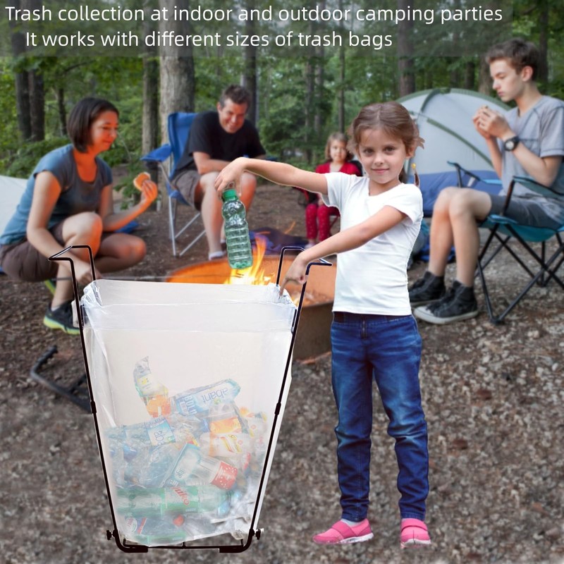 Garden Trash Bag Holder - Outdoor Leaf Bag Support Stand