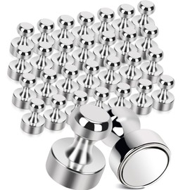 28Pack Magnetic Push Pins,12 mm x 16 mm Neodymium Magnets Strong, Fridge Magnets Strong, Small Magnets for Magnetic Board, Round Magnets Mini Magnets for Office Whiteboard, Refrigerator, Pin Board,