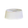 Upgradelights Shallow Oval Vintage Baldwin Bouillotte Lampshade - White Linen,