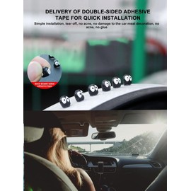 APPFULL 40 Pcs Black Cute Soot Sprites Car Rearview Mirror Accessories for Car Interior Decoration Dashboard Car Ornament Funny Gifts for Cute Car Mirror Interior Decors