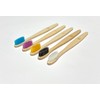 Natural Bamboo Toothbrush 10-Pack Multicolor Bristles