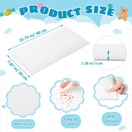 8 Pack Wall Padding for Playroom Peel and Stick Headboard 15.75" x 7.87" x 1.18" 3D Anti Collision Upholstered Wall Panels Self Adhesive Headboard Panels for Protection (White)