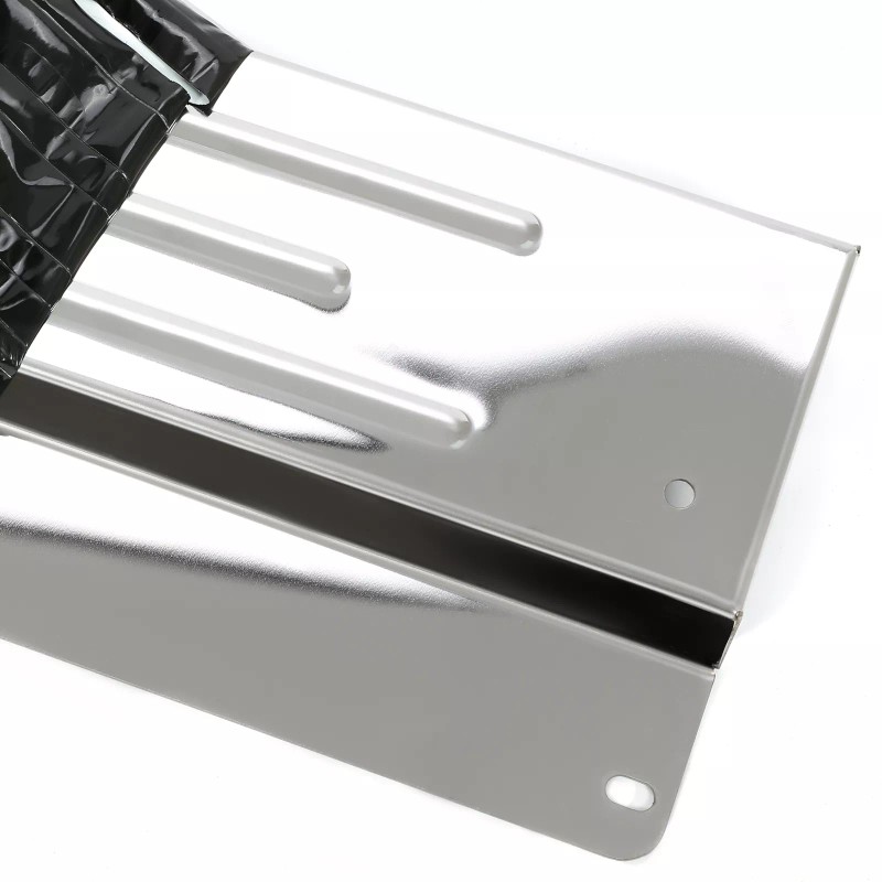 Unbranded Chrome Stainless Steel Bead Rolled Radiator Support For 1978-88