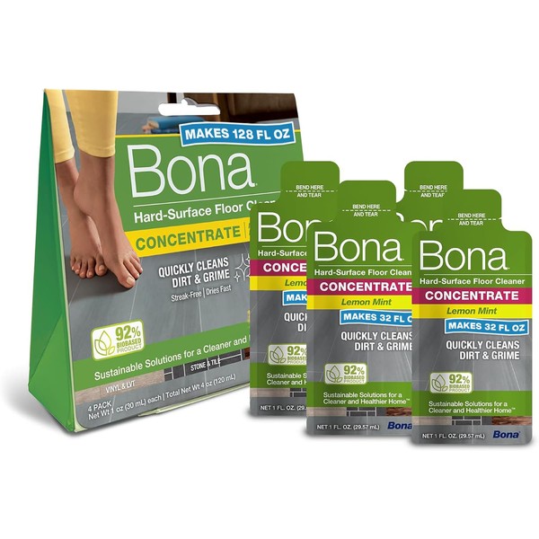 Bona Bona Multi-Surface Floor Cleaner Concentrate, Lemon Mint Scent, 1