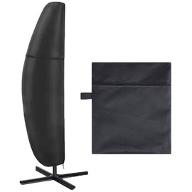 letsinstyle Waterproof Patio Umbrella Cover, 210D Oxford Fabric Patio Umbrella Covers with Zipper, Windproof Outside Parasol Accessories for Offset Parasol