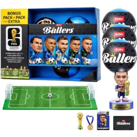 Miniature Soccer Star Mystery Toy Capsule - Pack of 3 Surprise Spheres with Collectible Action Figure and Connectable Half-Field Playset Piece - Blind Box Sports Toy Set for Kids and Collectors