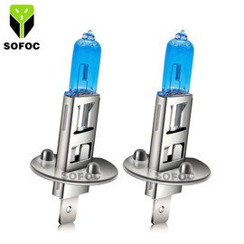 SOFOC Super Bright H1 Car Fog Light Headlight Remote Low Beam Replacement 24 V 100 W White 6000 K Pack of 2