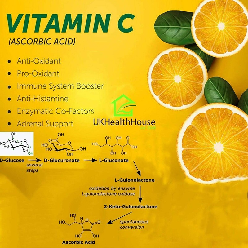 2kg UKHealthHouse 100% Pure Ascorbic Acid - Vitamin C Powder