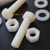 10x Natural Nylon Hex Head, M12 x 50mm, Plastic Nuts