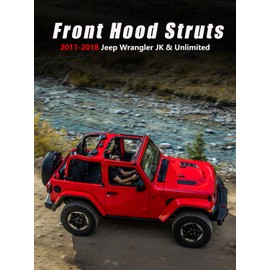 Vepagoo Front Hood Struts fit Jeep Wrangler JK & Unlimited 2011-2018, Gas Shock Lift Supports Spring, 2Pcs