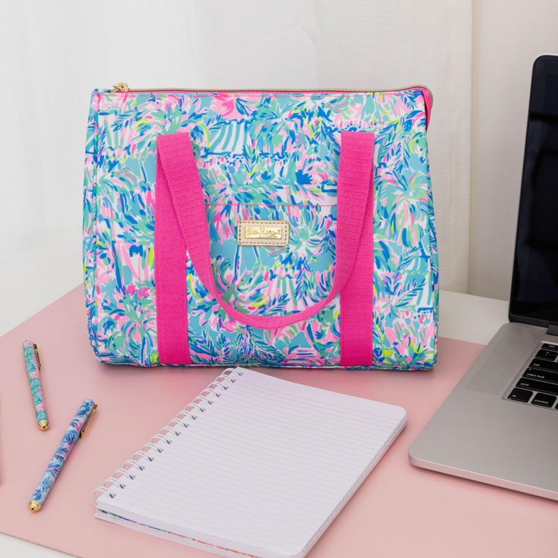 Lilly Pulitzer Cute Lunch Bag for Women, Large Capacity Insulated