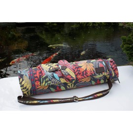 Cotton Yoga Bag, Extra Large for Yoga Mat, Yoga Accessories, Gym Bag, Backpack, Carry Bag, Fitness, Pilates, Yoga (Red)