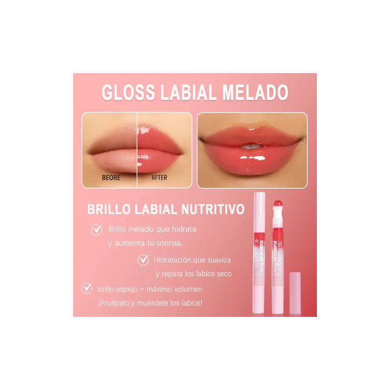 Brillo Labial SAS Hidratante Lip Gloss Para Labios Suaves