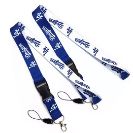 Lanyard Accessories Neck rope Set of 2 Keychain, Wallet, ID Card Holder Applicable team daily work permit (Los Angeles)