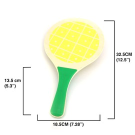 Wooden Paddle Bat Ball Set, Ideal Kids Fun Toy Game, Perfect for Garden or Beach, Great Party Bags Fillers, Biff Bats Retro Games (Pineapple Bat Set)