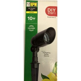 HPM 12V 10W Halogen Mini Garden Spotlight Black