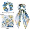 Cutewing Scarf Scrunchie for Women Girls，6PCS Bow Scrunchie Hair Scarf